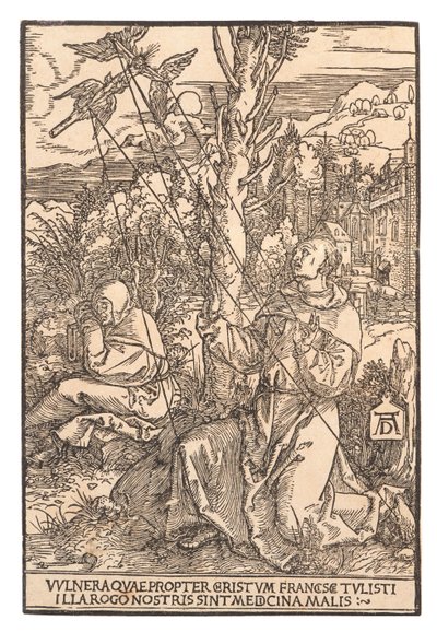 São Francisco Recebendo os Estigmas, c. 1505. de Albrecht Dürer