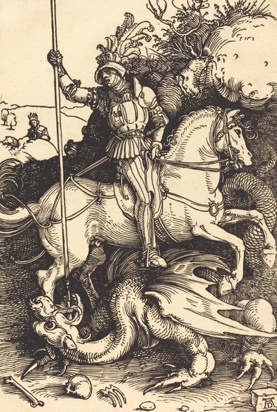 São Jorge matando o dragão, 15011504. de Albrecht Dürer