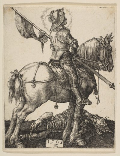 São Jorge a cavalo, 1505-8. de Albrecht Dürer