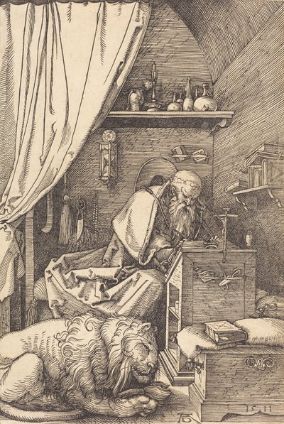 São Jerônimo em sua cela, 1511. de Albrecht Dürer