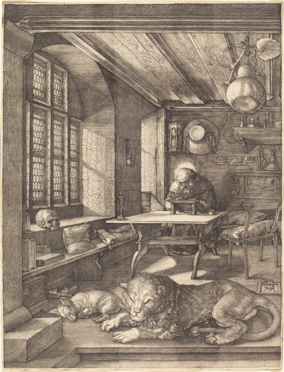 São Jerônimo em seu estúdio de Albrecht Dürer