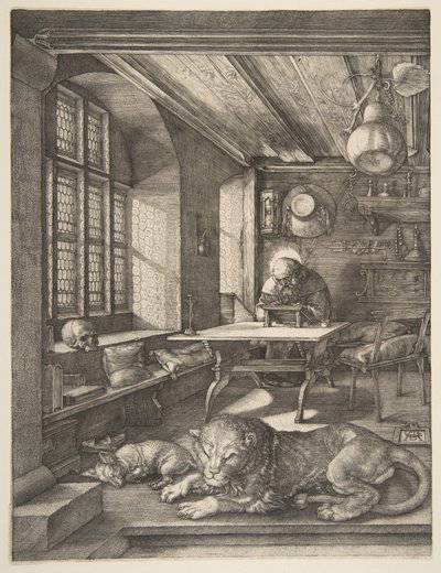 São Jerónimo no seu gabinete de trabalho de Albrecht Dürer