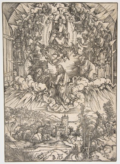São João diante de Deus e dos Anciãos, de The Apocalypse.nd de Albrecht Dürer