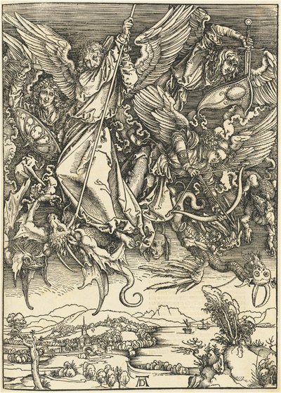 São Miguel lutando contra o dragão de Albrecht Dürer