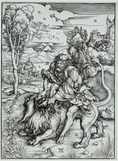Sansão a matar o Leão de Albrecht Dürer