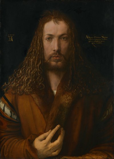 Autorretrato com saia de pele, 1500. de Albrecht Dürer