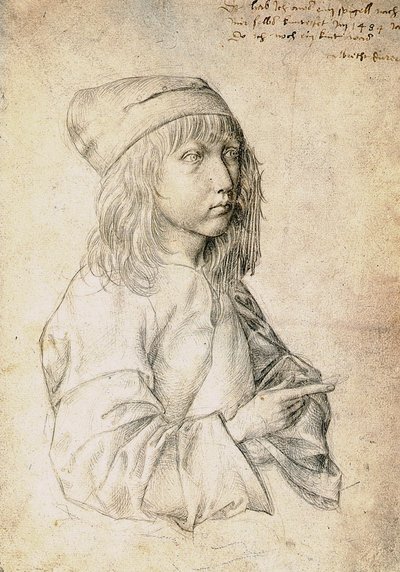Autorretrato aos treze anos de Albrecht Dürer