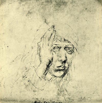 Auto-retrato com um curativo, 1492, 1943. de Albrecht Dürer
