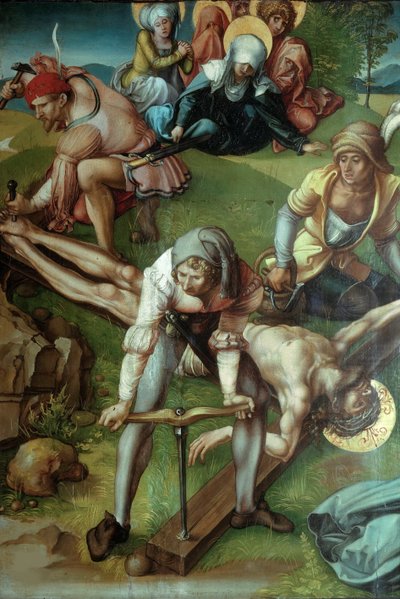 Sete Dores Políptico Cristo pregado na cruz, 1495-1496. de Albrecht Dürer