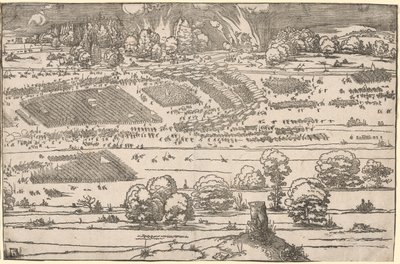 Cerco de uma Fortaleza: Parte Esquerda de Albrecht Dürer
