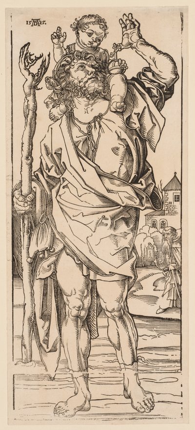São Cristóvão cruzando o riacho de Albrecht Dürer