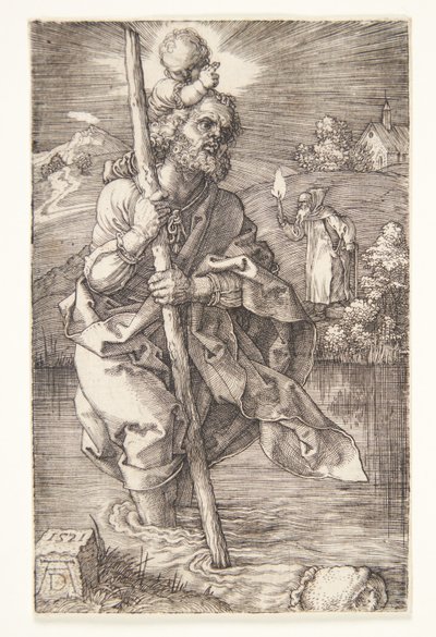 São Cristóvão virado para a direita de Albrecht Dürer