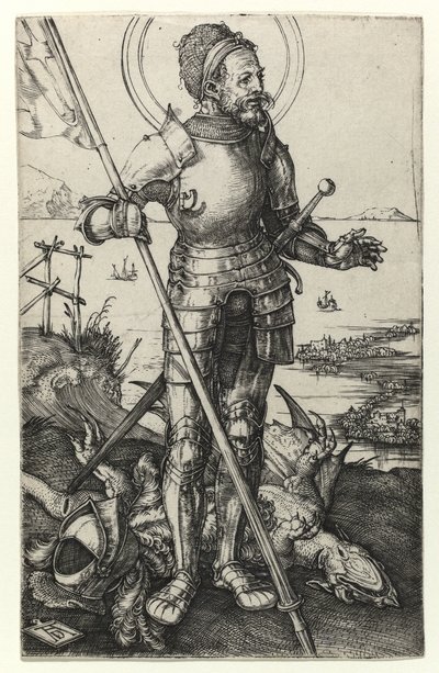 St George em pé, 1502 de Albrecht Dürer
