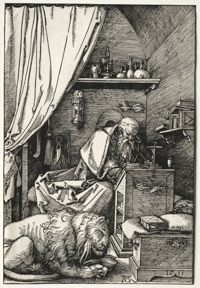 São Jerônimo em sua cela, 1511. de Albrecht Dürer