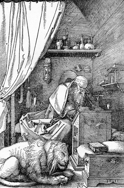 São Jerônimo em sua cela, 1511, 1906 de Albrecht Dürer