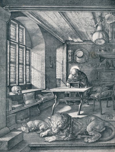São Jerônimo em seu Estudo, 1514 1906 de Albrecht Dürer