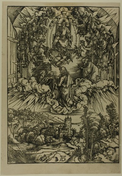 São João diante de Deus e dos Anciãos, do Apocalipse de Albrecht Dürer