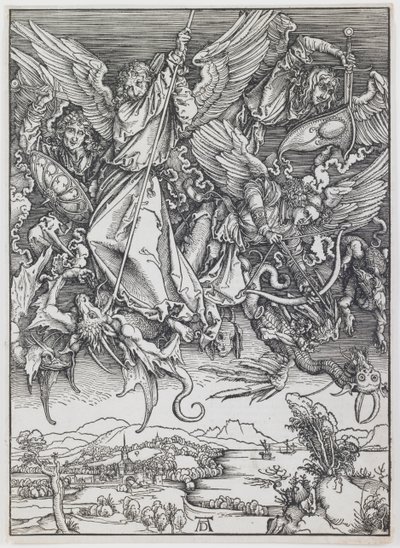 St. Michael Fighting the Dragon, da série “The Apocalypse” de Albrecht Dürer