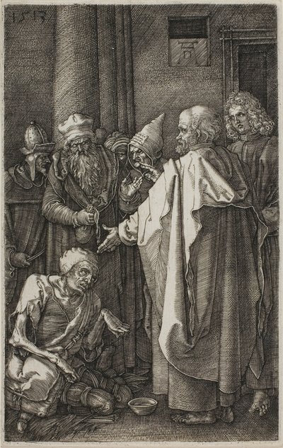 São Pedro e São João curando o aleijado, de A Paixão Gravada de Albrecht Dürer