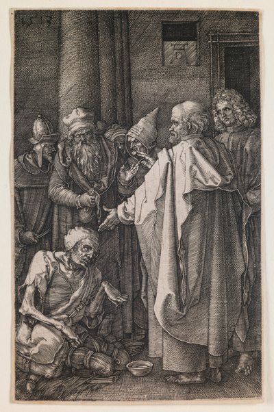 São Pedro e São João na Porta do Templo, da série “A Paixão Gravada” de Albrecht Dürer