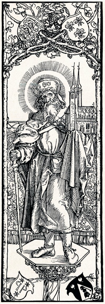 São Sebaldus em uma capital, 1906 de Albrecht Dürer
