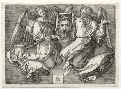 Sudarium indicado por dois anjos. de Albrecht Dürer