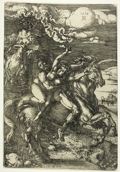 O Rapto de Proserpina em um Unicórnio de Albrecht Dürer