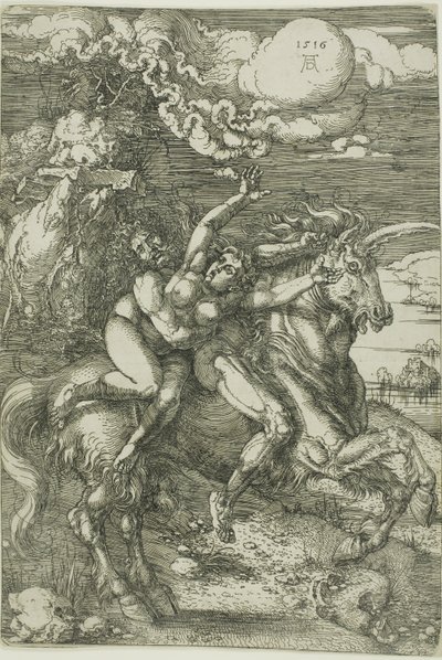 O Rapto de Proserpina em um Unicórnio de Albrecht Dürer