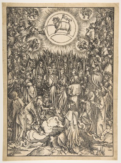 A Adoração do Cordeiro, de The Apocalypse, Latin Edition, 1511, 1511. de Albrecht Dürer
