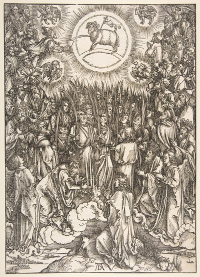 A Adoração do Cordeiro, da série Apocalipse. de Albrecht Dürer
