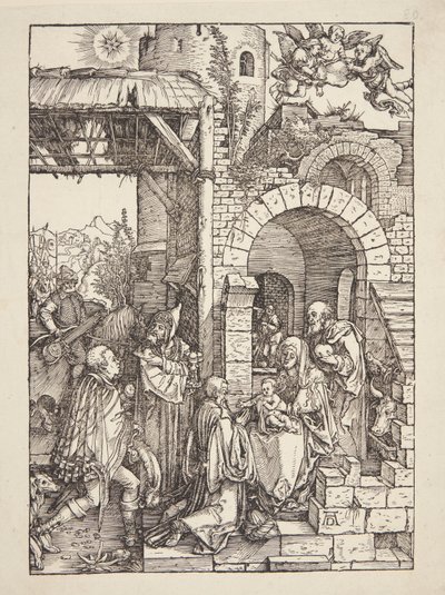 A adoração dos magos de Albrecht Dürer
