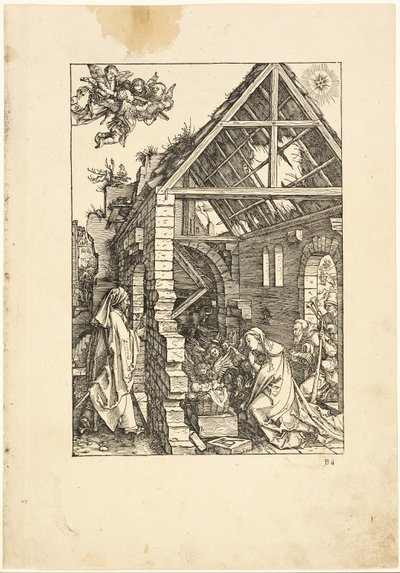 A Adoração dos Pastores, de A Vida da Virgem de Albrecht Dürer