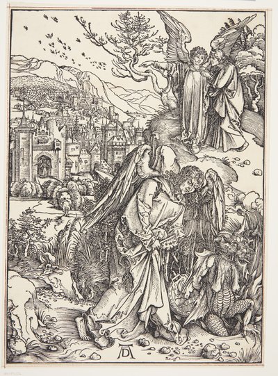 O anjo mostrando a São João a Nova Jerusalém de Albrecht Dürer