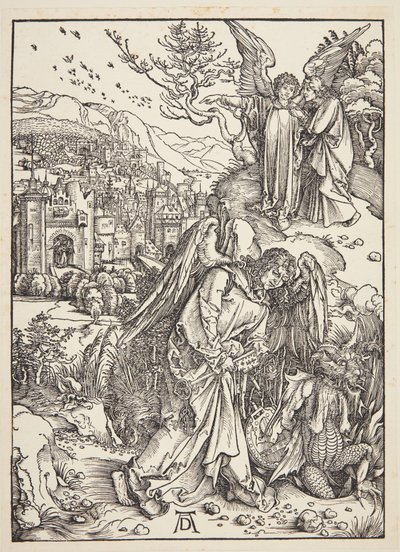 O anjo mostrando a São João a Nova Jerusalém de Albrecht Dürer