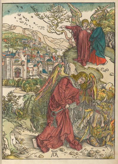 O anjo com a chave do poço sem fundo de Albrecht Dürer