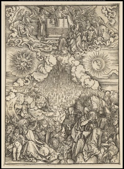 O Apocalipse: A Abertura do Quinto e Sexto Selo, 1497-98 de Albrecht Dürer