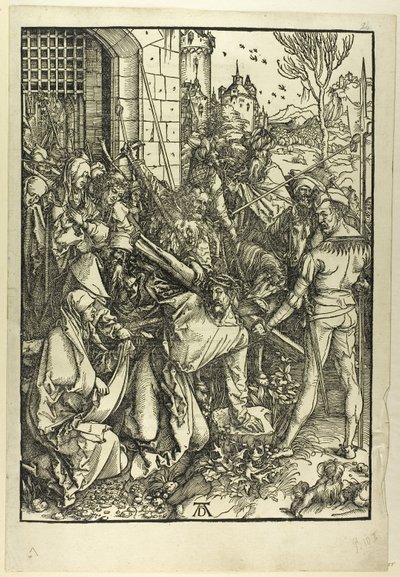 O Carregamento da Cruz, de A Grande Paixão de Albrecht Dürer