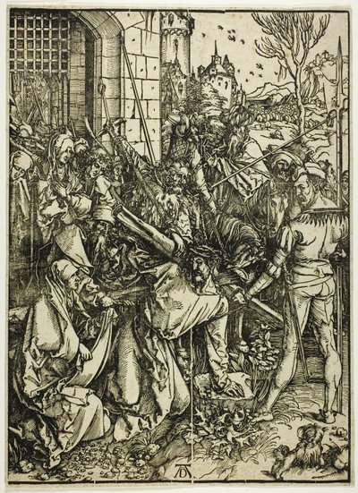 O Carregamento da Cruz, de A Grande Paixão de Albrecht Dürer