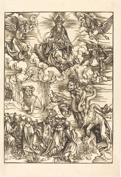 A besta com dois chifres como um cordeiro de Albrecht Dürer
