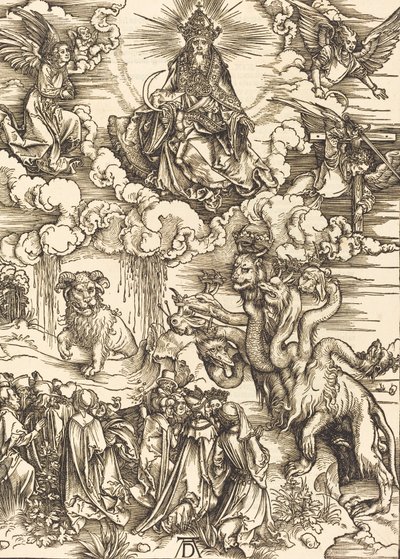 A Besta com Dois Chifres Como um Cordeiro, 1498. de Albrecht Dürer
