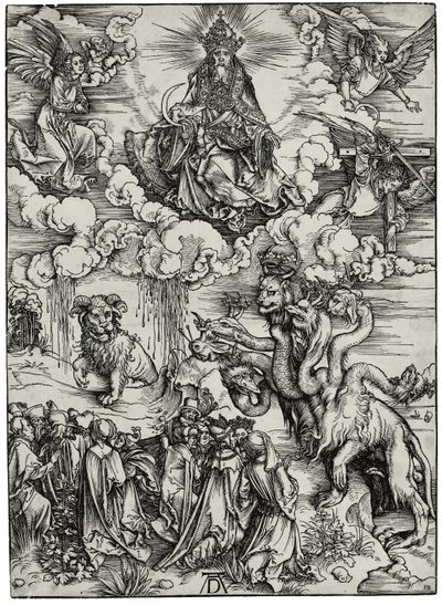 A besta com dois chifres como um cordeiro, c. 1497 de Albrecht Dürer