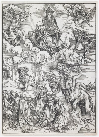 A Besta com Dois Chifres Como um Cordeiro, da série "O Apocalipse". de Albrecht Dürer
