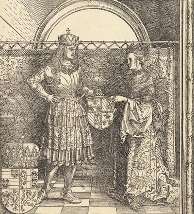 O noivado de Maximiliano com Maria da Borgonha, 1511. de Albrecht Dürer