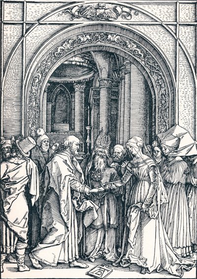 O noivado da Virgem, 1506 1906. de Albrecht Dürer