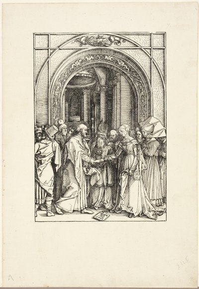 O Noivado da Virgem, de A Vida da Virgem de Albrecht Dürer