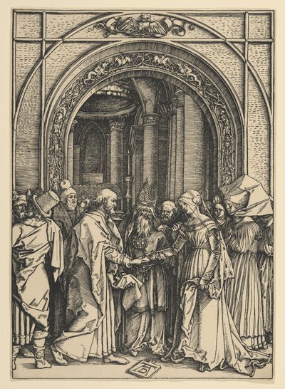 O Noivado da Virgem, da obra «A Vida da Virgem» de Albrecht Dürer