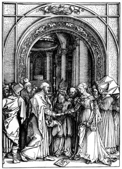 O noivado da Virgem, de A vida da Virgem, c.1504 de Albrecht Dürer