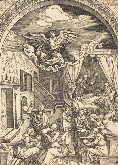 O Nascimento da Virgem, c. 15031504. de Albrecht Dürer