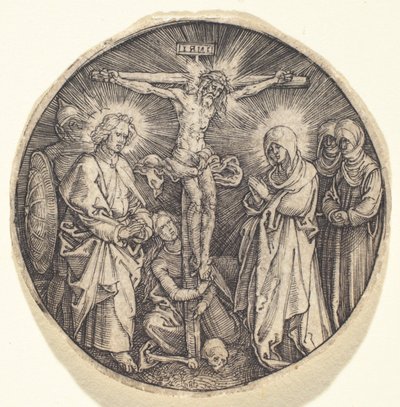 A Crucificação chamou o Pomo da Espada de Maximiliano, c. 1518. de Albrecht Dürer