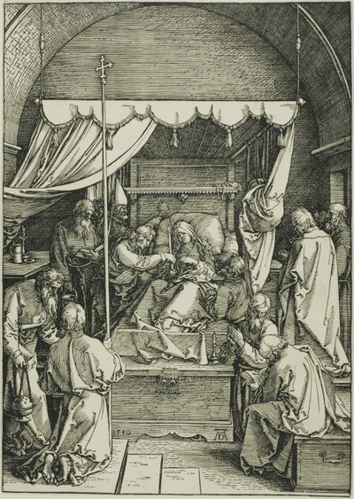 A Morte da Virgem, de A Vida da Virgem de Albrecht Dürer